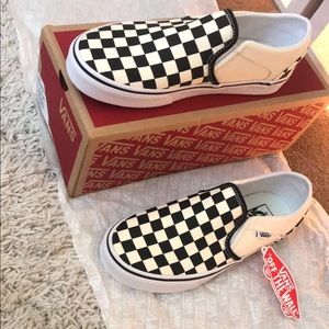 Brand New Checkerboard Slip-On Vans
